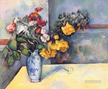  flowers Oil Painting - Still Life Flowers in a Vase Paul Cezanne